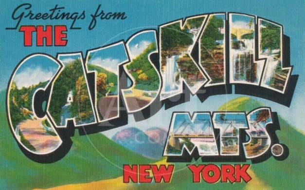 greetings from the catskills postcard